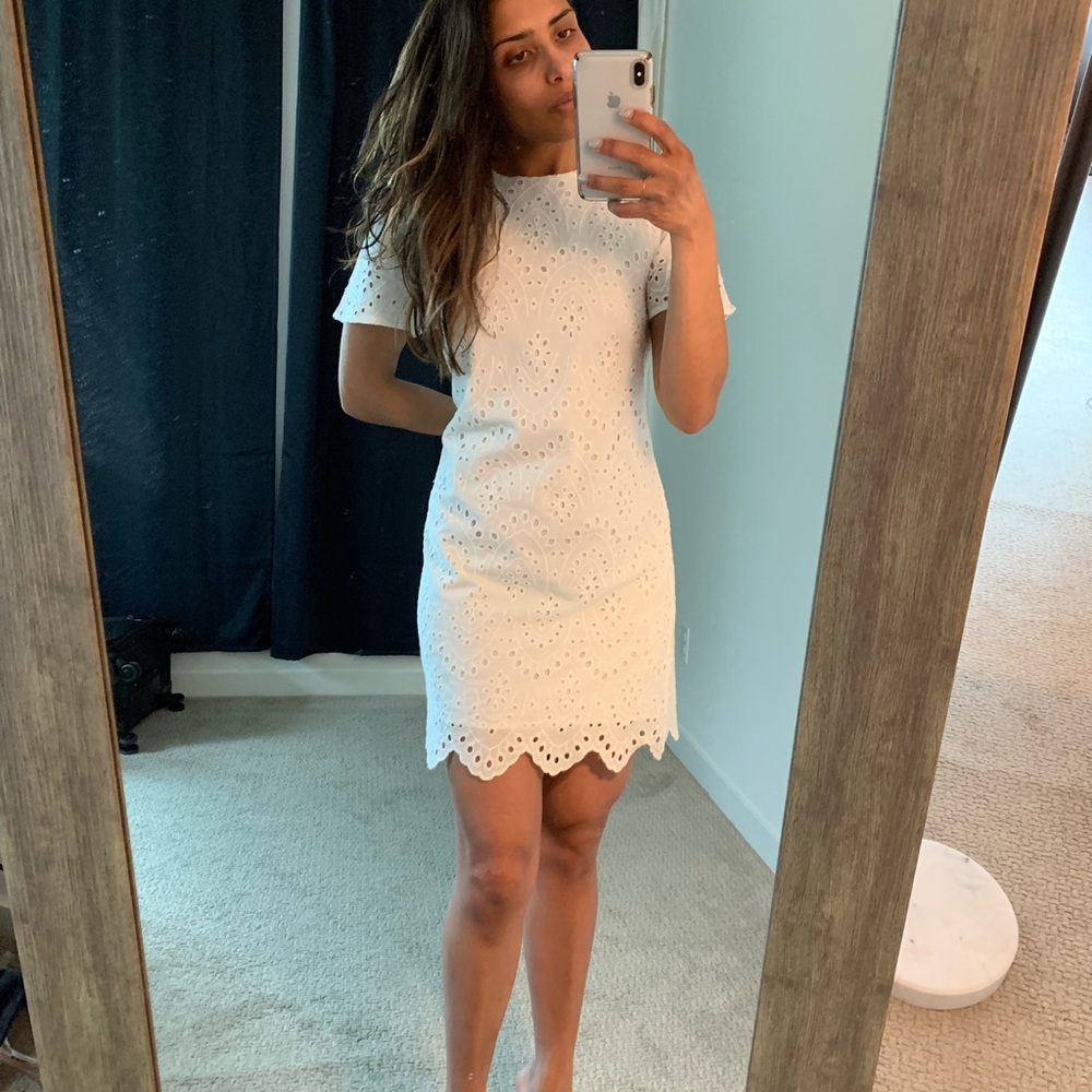 Zara mini eyelet babydoll dress